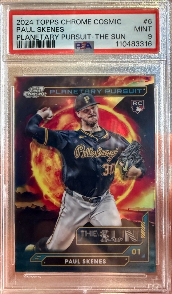 🔥2024 Topps Cosmic Chrome Planetary Pursuit Paul Skenes Sun Case Hit (RC) PSA 9