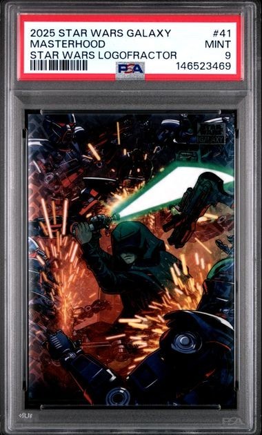 2025 Topps Star Wars Galaxy Masterhood #41 Logofractor 08/77 Graded PSA 9