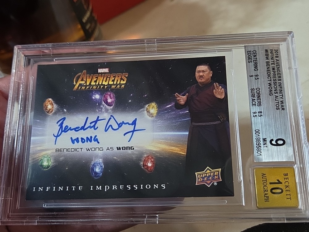 2018 Upper Deck Benedict Wong Auto Marvel Avengers Infinity War Card BGS 9/10