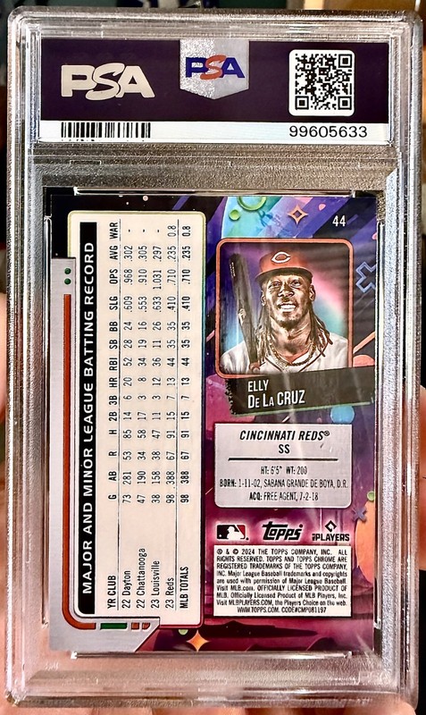 🔥 Graded 2024 Topps Cosmic Chrome Elly De La Cruz Rookie / PSA 10🔥 view 2