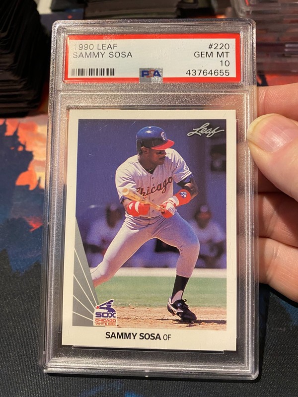 1990 Leaf Sammy Sosa PSA 10 view 2