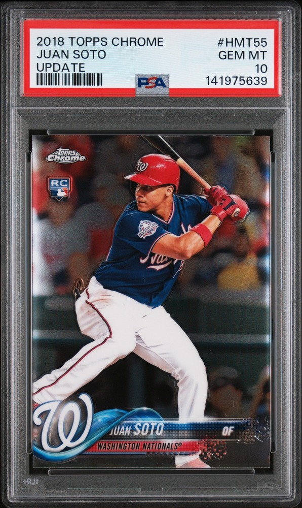2018 Topps Chrome Update #HMT55 Juan Soto Update PSA 10