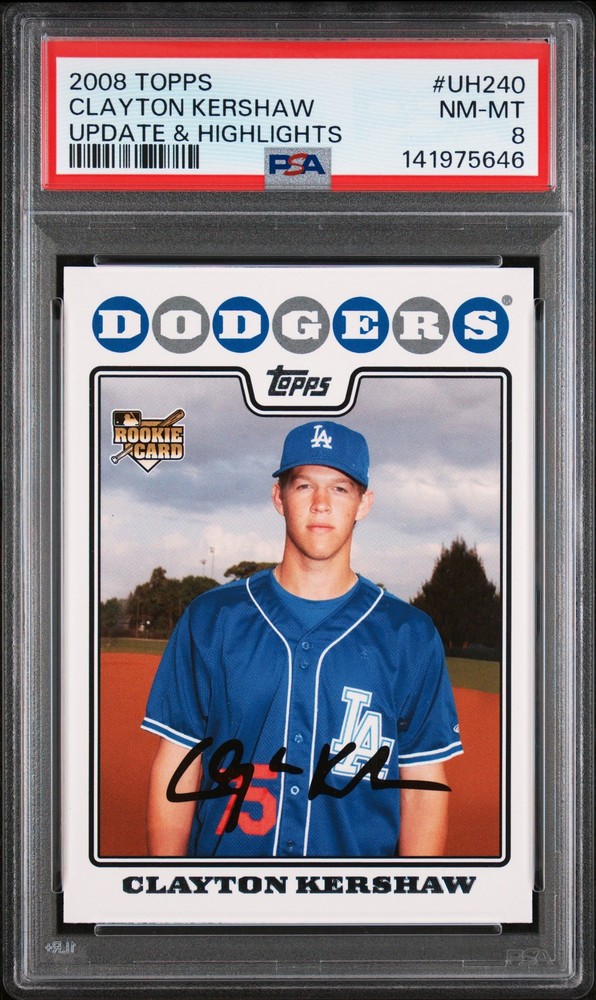 2008 Topps Update & Highlights #UH240 Clayton Kershaw Update & Highlights PSA 8