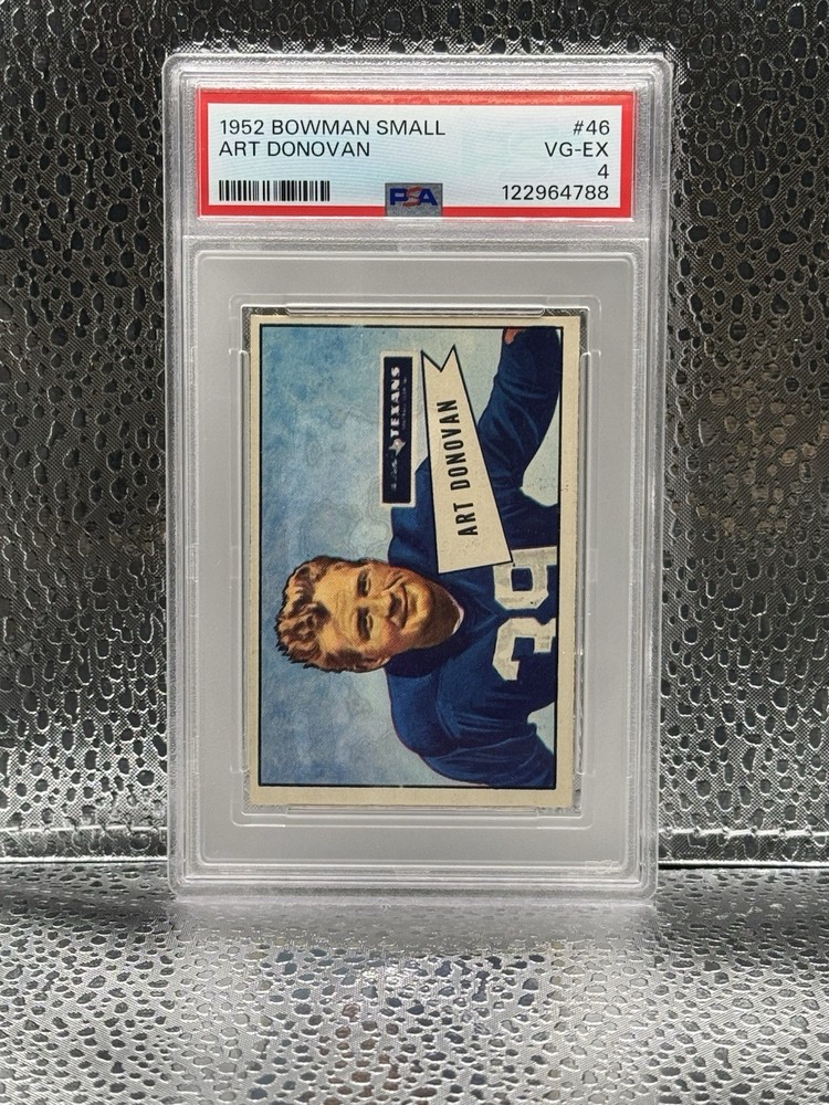 Bowman 1952 Bowman Small Art Donovan Rookie #46 Dallas Texans NFL PSA 4