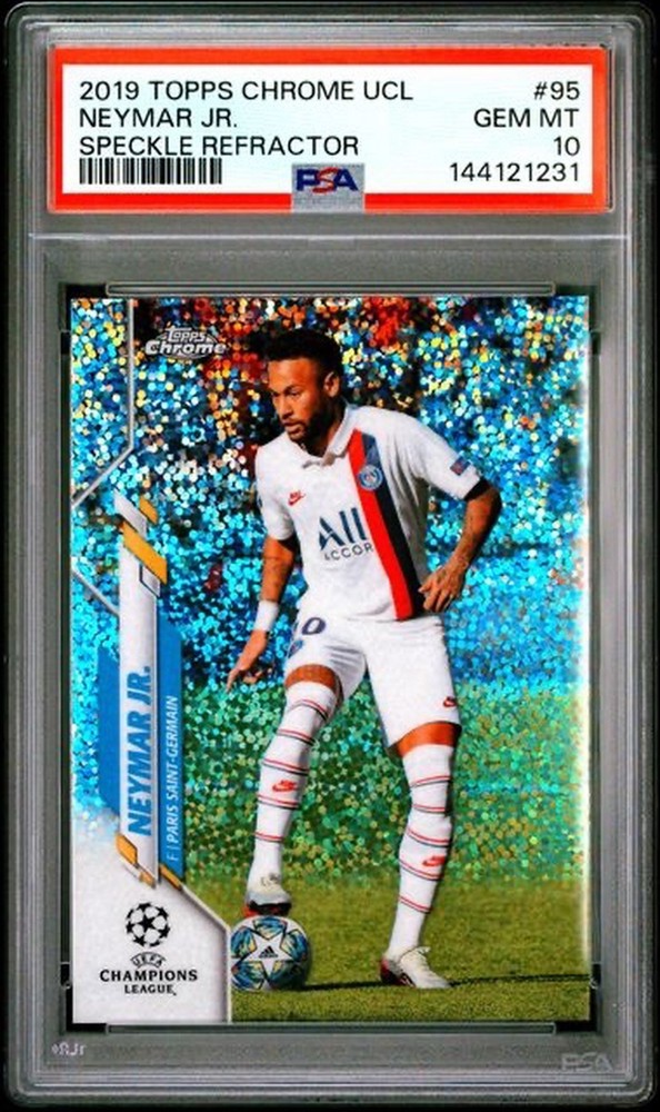 2019-20 Topps Chrome Neymar Jr Speckle Refractor PSA 10 Gem Mint #95 PSG SP