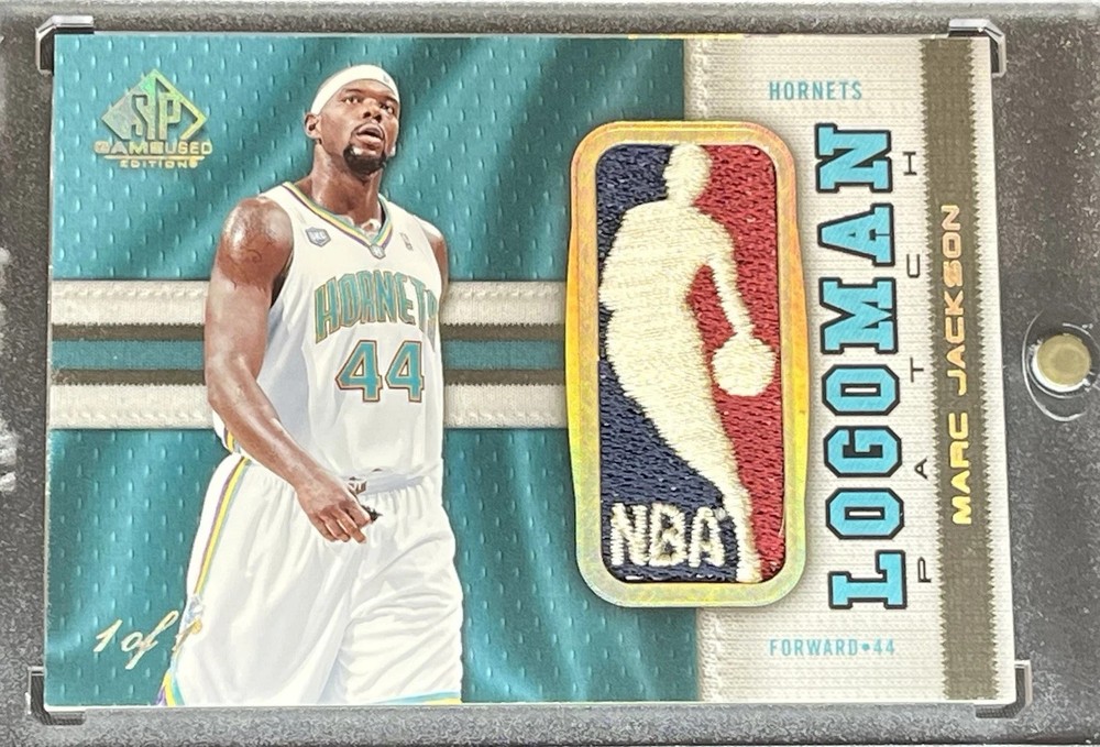 2007-08 Marc Jackson Hornets Upper Deck UD SP Game Used Logo NBA Logoman #1/1