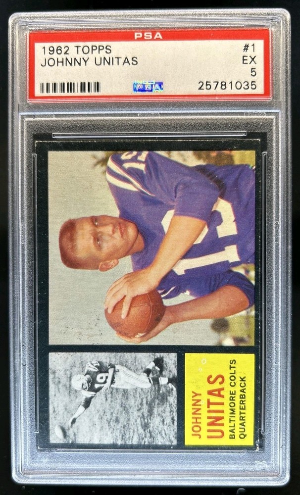 1962 Topps #1 Johnny Unitas PSA 5 HOF Tough