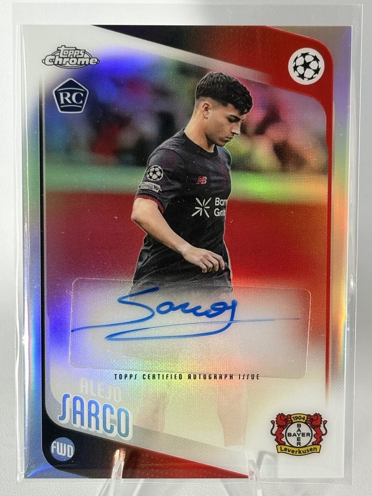 2025-26 Topps Chrome UEFA Club Competitions #CA-AS Alejo Sarco RC Auto