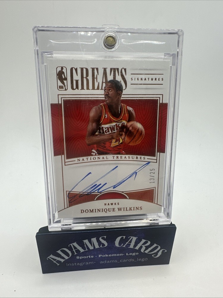 2022-23 Panini National Treasures  # 13 /25 Dominique Wilkins Auto HOF