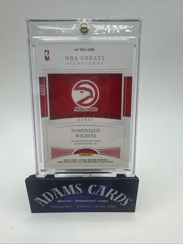 2022-23 Panini National Treasures  # 13 /25 Dominique Wilkins Auto HOF view 2