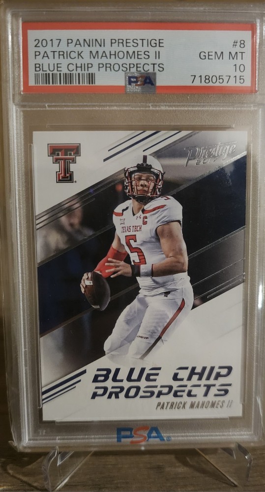 2017 Panini Prestige Patrick Mahomes II Blue Chip Prospects #8 PSA 10 Gem Mint