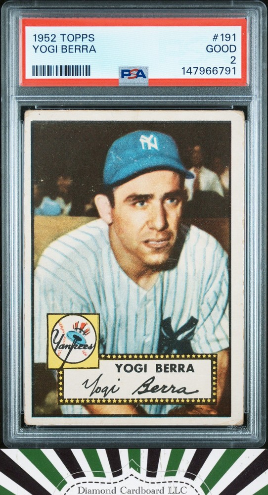 1952 Topps #191 Yogi Berra PSA 2