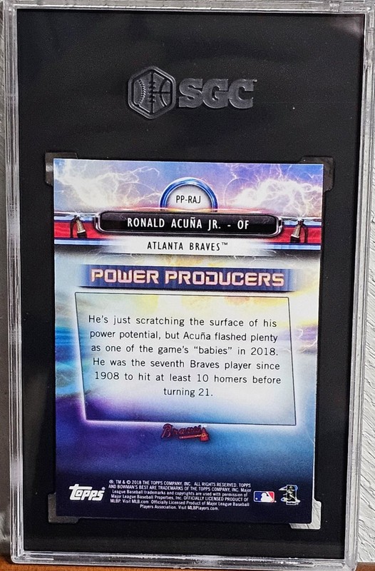 2018 Bowman's Best Power Producers Atomic Refractor Ronald Acuna RC view 2