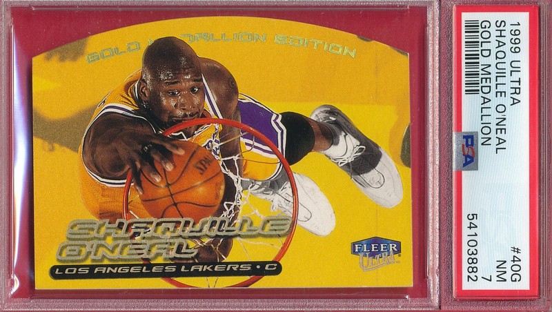 PSA 7 GOLD SHAQ 1999 ULTRA #40G MEDALLION SHAQUILLE ONEAL GRADED NM NBA *TPHLC view 2