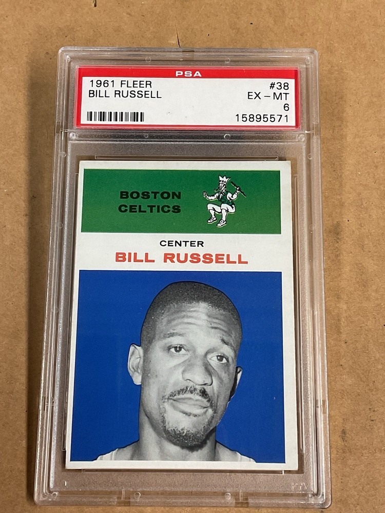 1961 Fleer Basketball BILL RUSSELL #38 / PSA 6 / Boston Celtics