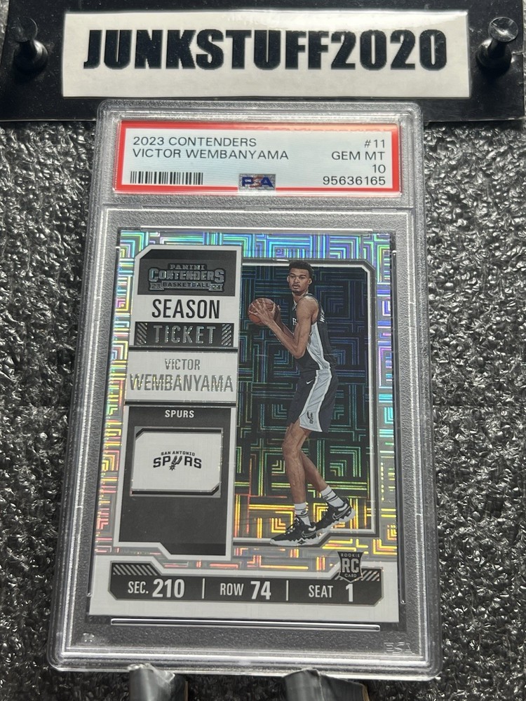 2023-24 Contenders Victor Wembanyama PSA 10 Rookie Ticket Silver Mojo Hobby #11