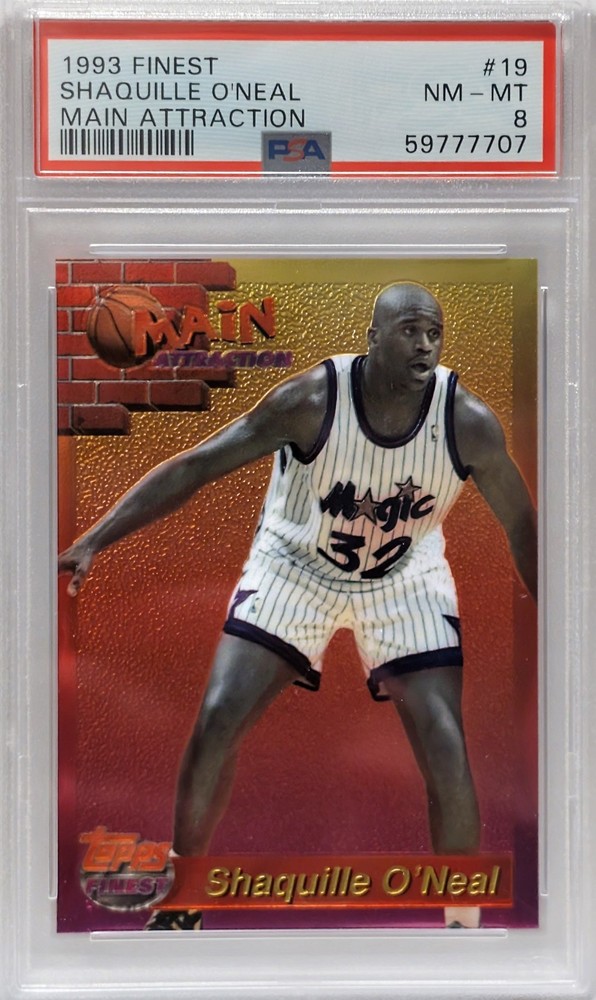 1993 Finest Shaquille O'Neal Magic Main Attraction - #19 - PSA 8
