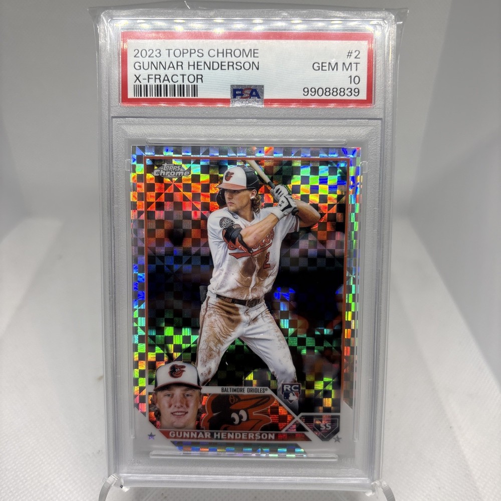 Gunnar Henderson 2023 Topps Chrome X-Fractor RC PSA 10 Baltimore Orioles