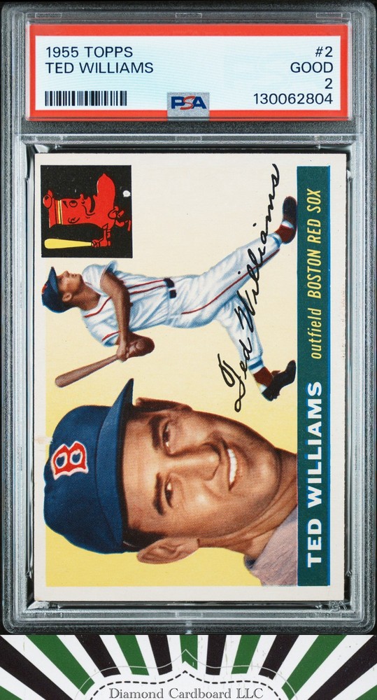 1955 Topps #2 Ted Williams PSA 2 [RIDICULOUSLY SHARP]