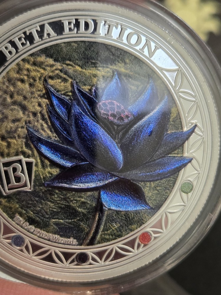 2024 Samoa $5 Magic The Gathering BLACK LOTUS 1 Ounce Silver Coin in Box & COA