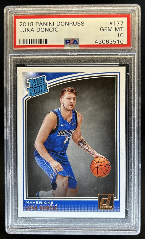 2018-19 Panini Donruss Luka Doncic Rookie RC #177 Mavericks PSA 10 GEM MINT