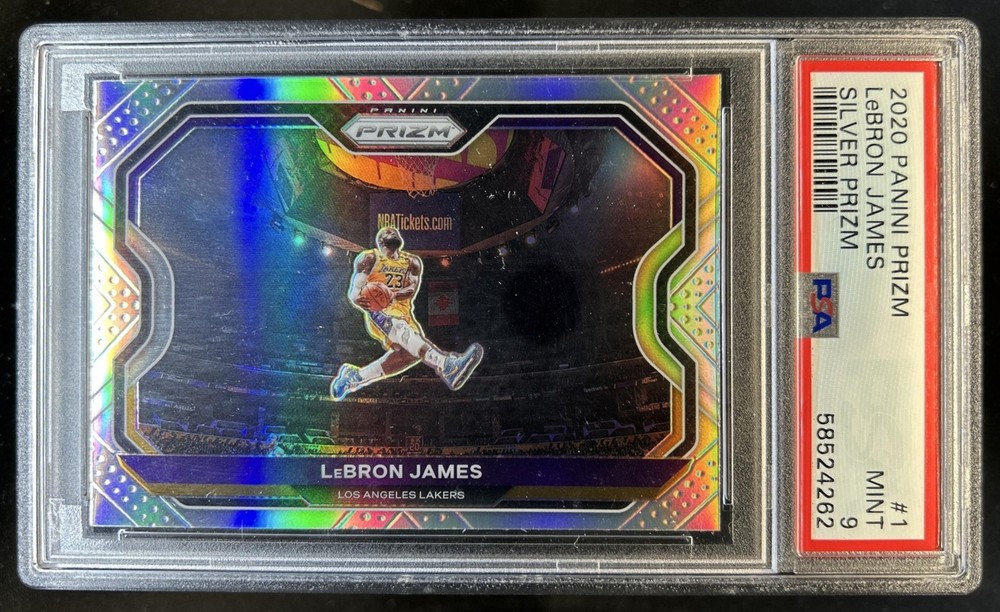 2020-21 Panini Prizm LeBron James Silver Prizm #1 Lakers PSA 9