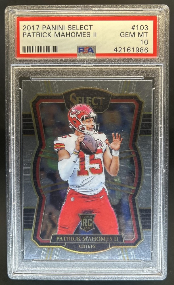 2017 Panini Select Patrick Mahomes II RC Rookie Premier Level #103 Chiefs PSA 10