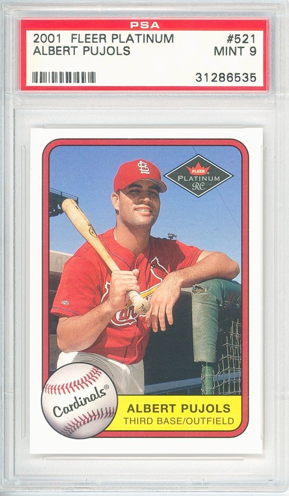 2001 Fleer Platinum ALBERT PUJOLS #521 Rc 💎 PSA 9 Mint