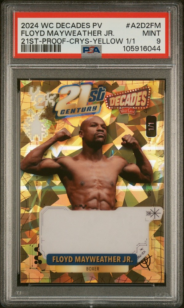 Floyd Mayweather Jr. 2024 Wild Card Decades National Exclusive 1/1 PSA 9