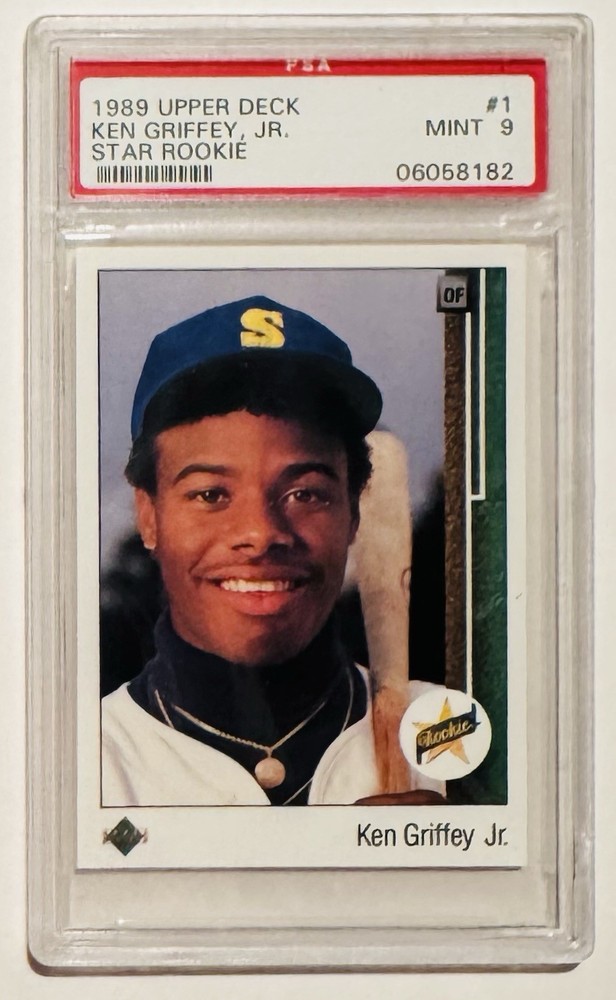 1989 UPPER DECK #1 KEN GRIFFEY JR STAR ROOKIE RC HOF PSA 9 MINT 06058182