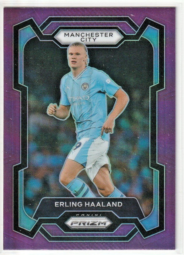2023-24 Panini Prizm Premier League - Erling Haaland #3 Purple Prizm