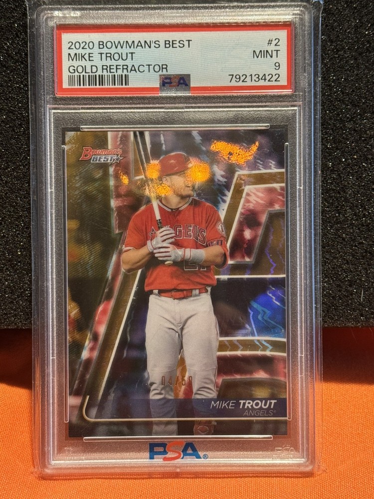 2020 Bowman's Best Gold Refractor MIKE TROUT 04/50 Angels