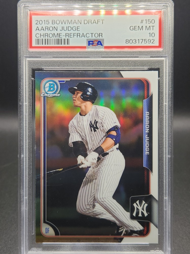 2015 BOWMAN DRAFT CHROME-REFRACTOR #150 AARON JUDGE PSA 10