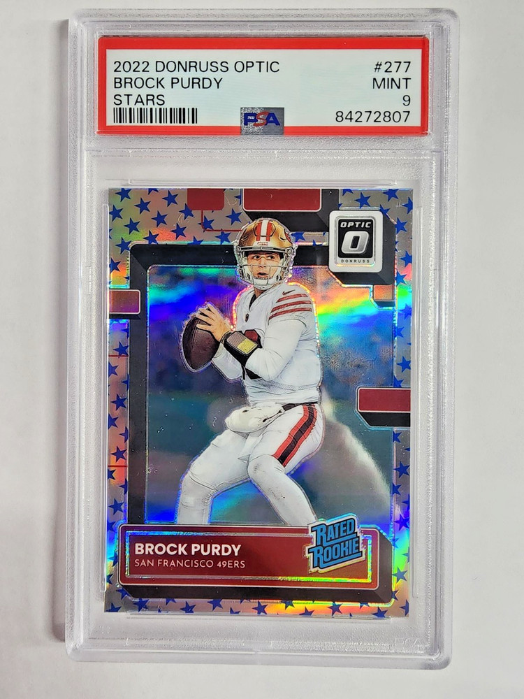 2022 PSA 9 Donruss Optic Stars Silver Prizm Brock Purdy (RC) SSP Rookie #277