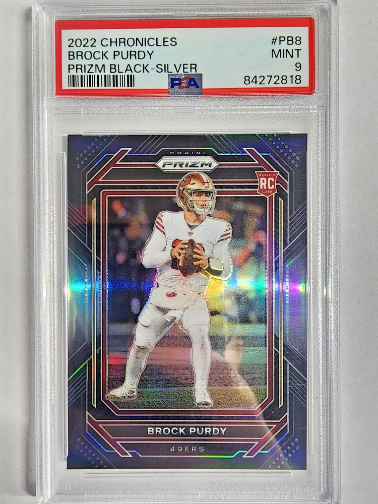 2022 Chronicles Brock Purdy (RC) Prizm Black SILVER #PB-8 Rookie PSA 9