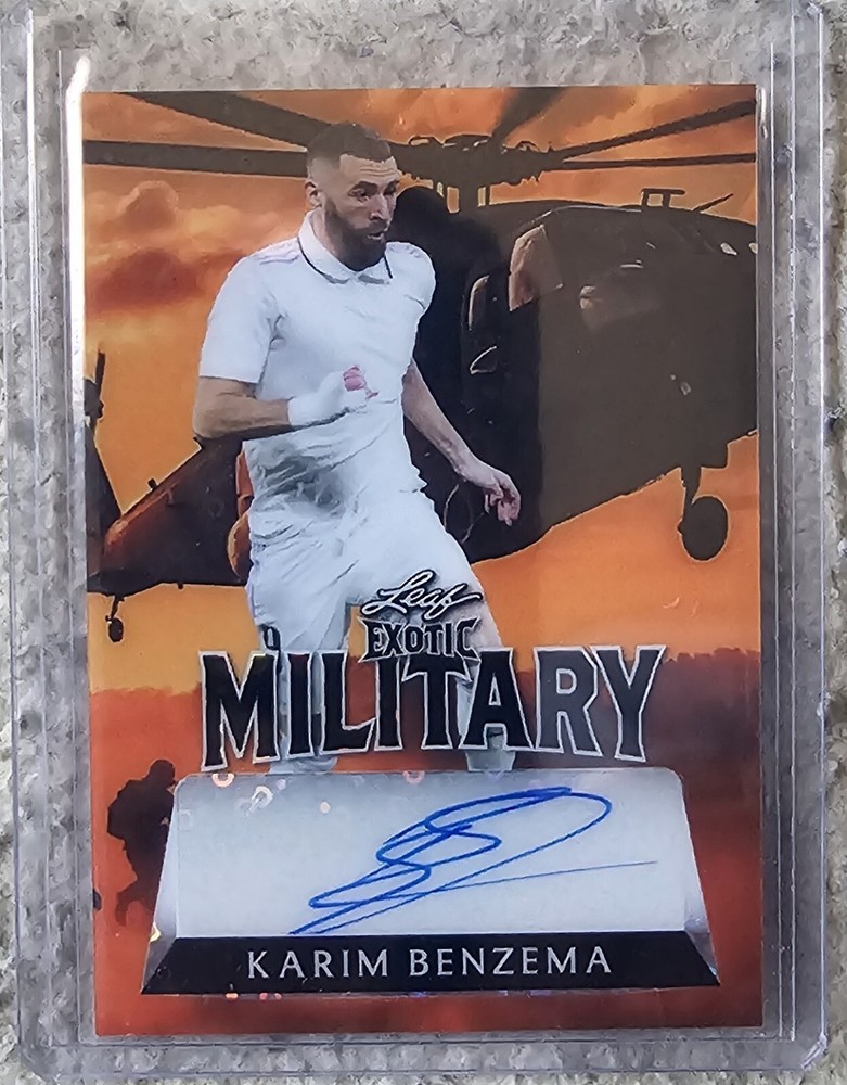2022 Leaf Exotic Military Autographs Marines Karim Benzema Auto /2