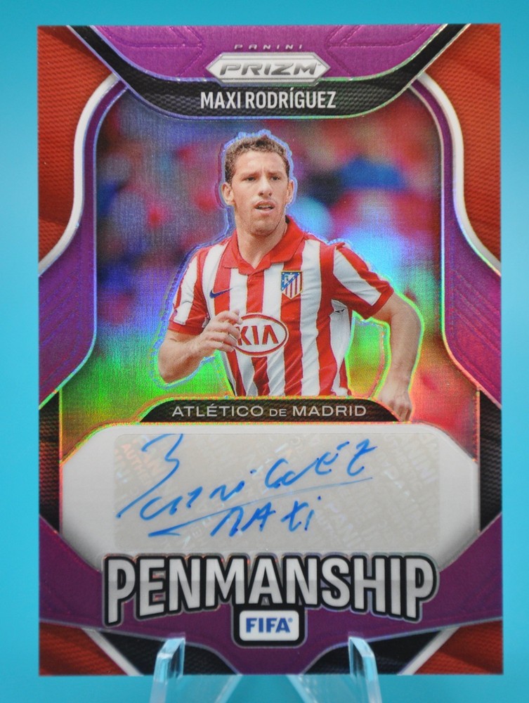 2025-26 Prizm FIFA Maxi Rodriguez Penmanship Purple Prizm /10 Auto SSP