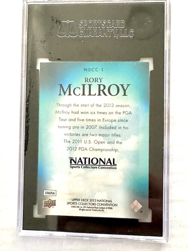 Rory McIlroy 2013 Upper Deck National Sports Collectors Convention #NSCC-1 Rare view 2