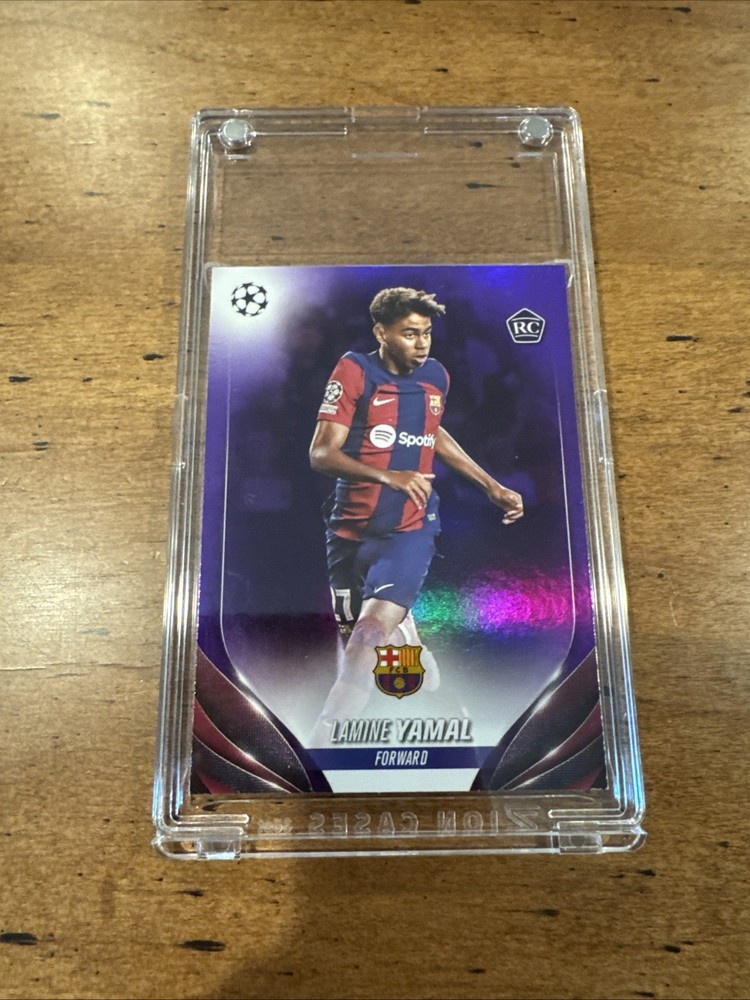 2023-24 Topps UEFA Club Competitions - Lamine Yamal #64 Purple Foil RC 174/299