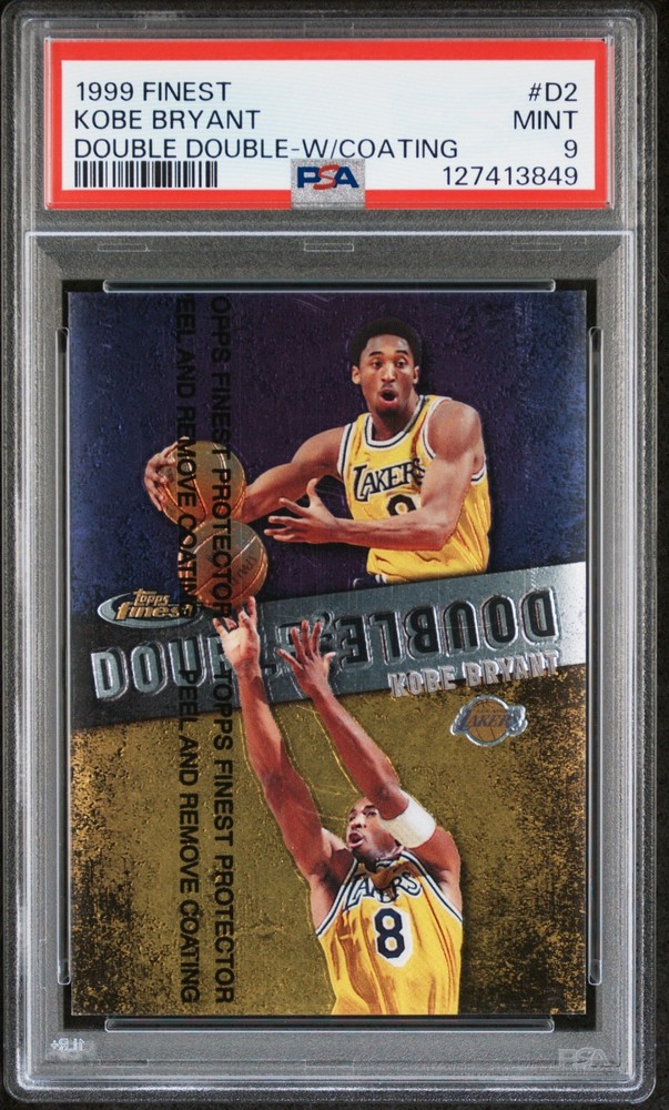 1999 TOPPS FINEST KOBE BRYANT DOUBLE DOUBLE PSA 9 *READ DETAILS*