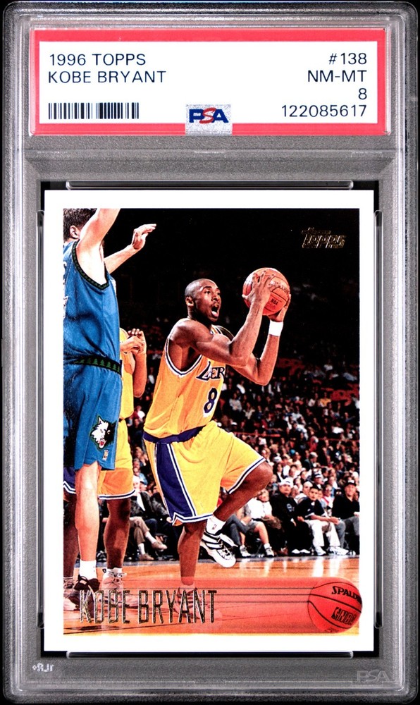 1996 TOPPS 138 KOBE BRYANT LAKERS RC PSA 8 *READ DETAILS*