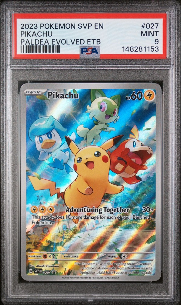 Pikachu Pokemon Svp En-Sv Black Star Promo 027 NM PSA 9
