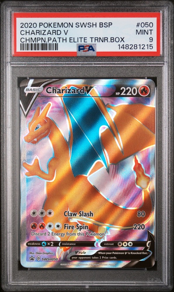 Charizard V Pokemon Swsh Black Star Promo 050 NM PSA 9