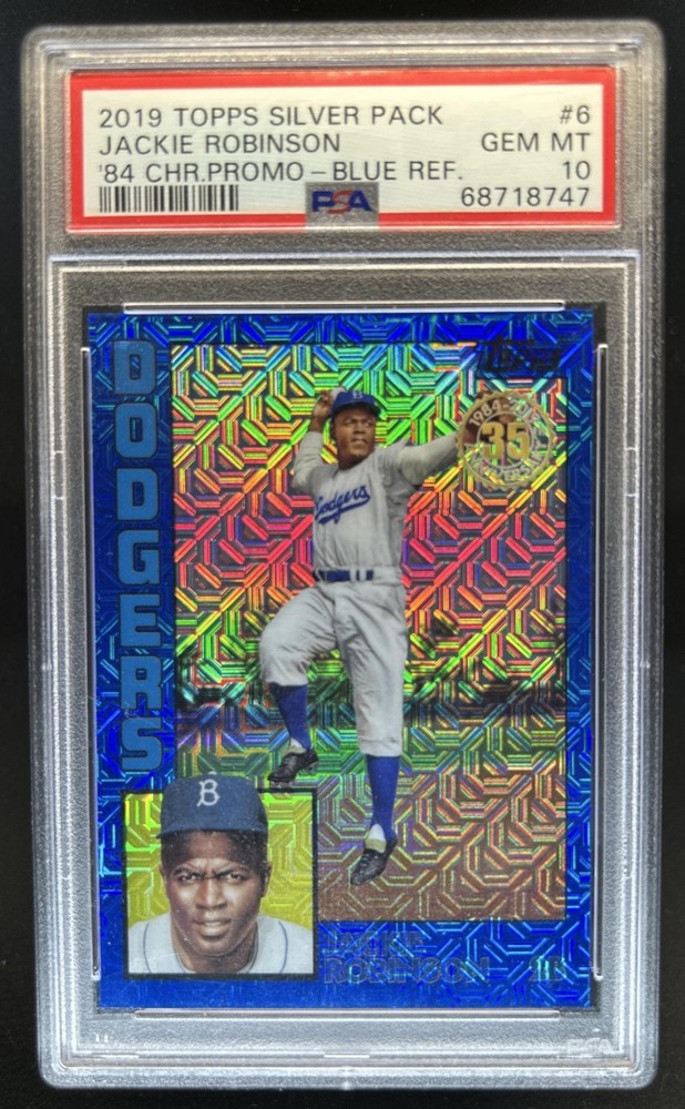 2019 Topps Jackie Robinson 1984 Baseball Chrome Blue #/150 Dodgers PSA 10