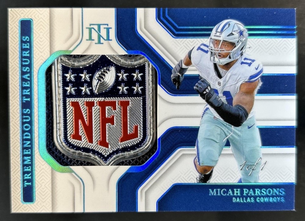 2024 National Treasures Micah Parsons Tremendous Treasures NFL Shield Patch #1/1