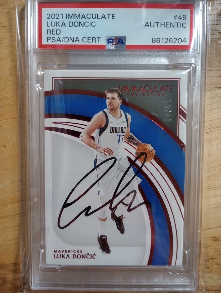 21 Panini Immaculate Luka Doncic Auto Red Foil 1/49 