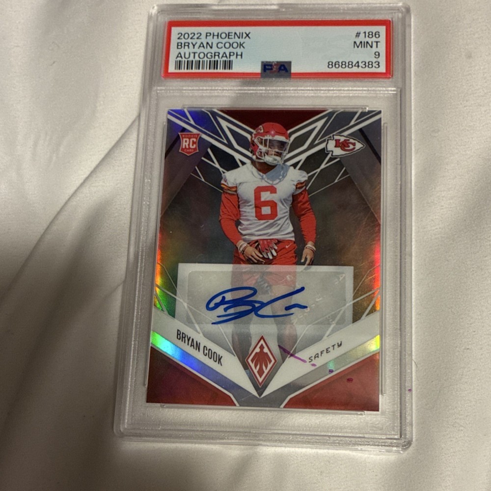 Panini 2022 Phoenix Bryan Cook Rookie Auto Silver #186 PSA 9 Chiefs