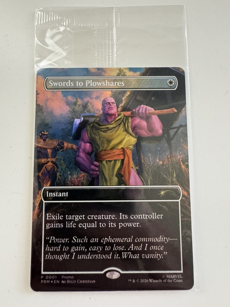 Magic the Gathering Thanos PSA Magazine Promo Swords Plowshares Marvel