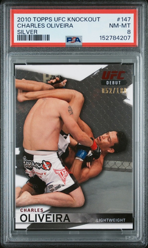 2010 Topps Knockout UFC Charles Oliveira Debut Rookie RC Silver /188 PSA 8 #147