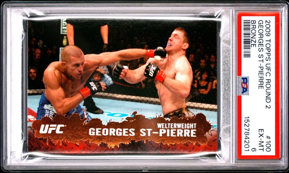 2009 Topps UFC Round 2 Georges St-Pierre Bronze /88 PSA 6 #100 Rare SP